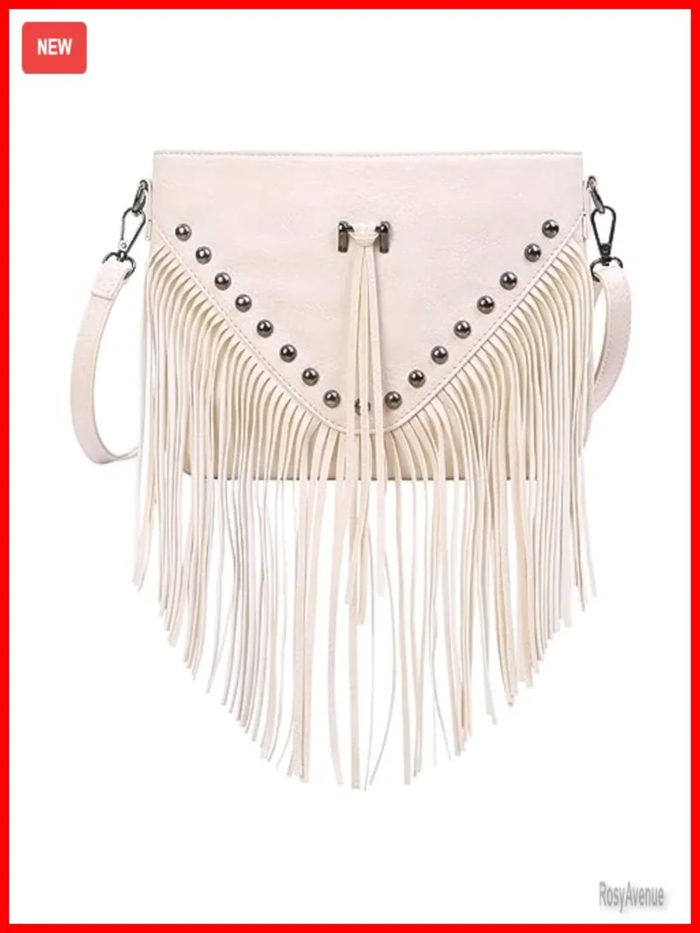 Women's PU Leather Fringe Hobo Crossbody Tassel Purse